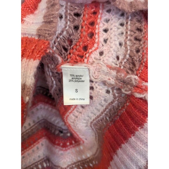 Maurices Chevron Crochet Open Knit Cardigan Oversized Woman's Size Small - Picture 6 of 8